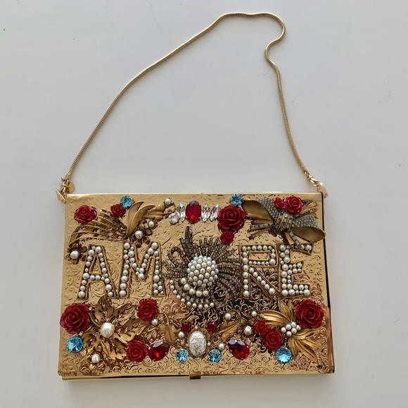 DOLCE & GABBANA  Crystals Roses,Jewels,  bag - Picture 7 of 10